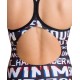 Купальник спортивный Arena NEON GLITCH JR LIGHT DROP BACK L черный