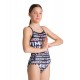 Купальник спортивный Arena NEON GLITCH JR LIGHT DROP BACK L черный