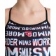 Купальник спортивный Arena NEON GLITCH JR LIGHT DROP BACK L черный